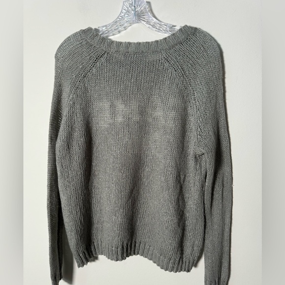 GAME DAY Wooden Ships Open Knit Gray & White Sweater - Picture 3 of 6